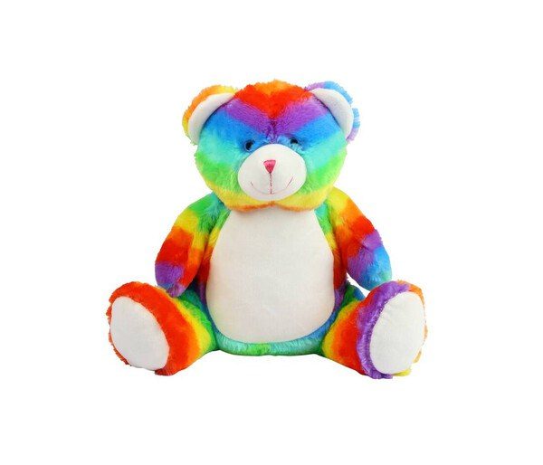 Mumbles MM555 - Zipped multicolored bear soft toy