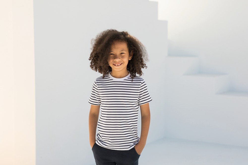 Skinnifit SM202 - KIDS' STRIPED T-SHIRT