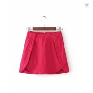 Needen M801 - Straight mini red skirt