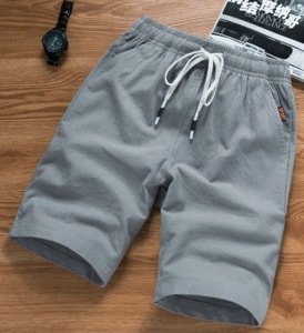 Needen PT05 - Cotton elastic waist Bermuda shorts