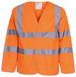Yoko YK007 - Long sleeve high visibility vest (HVJ200)