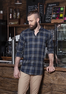 Karlowsky BM 8 - Chemise à carreaux pour hommes Urban-Style