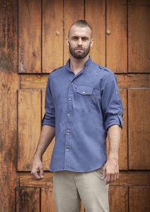 Karlowsky JM 28 - Chemise de cuisine Jeans-Style