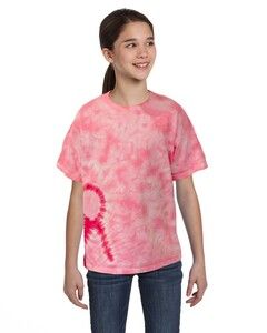 Tie-Dye CD1150Y - Youth Pink Ribbon T-Shirt