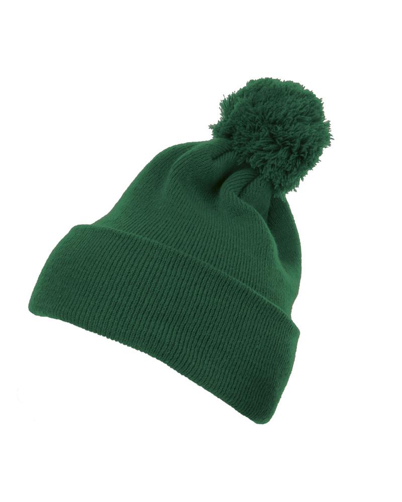 Yupoong 1501P - Cuffed Knit Beanie with Pom Pom Hat