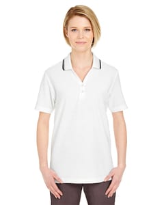 UltraClub 8546 - Ladies Short-Sleeve Whisper Piqué Polo with Tipped Collar