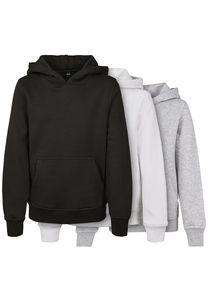 Build Your Brand BY117B - Basic Kids Hoody 3-Pack