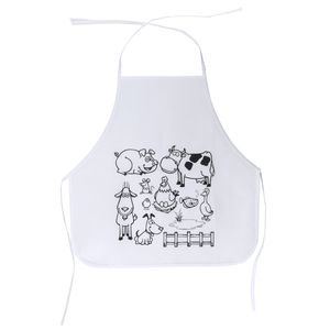EgotierPro DE9131 - PACHU Non-woven apron with colouring design for children