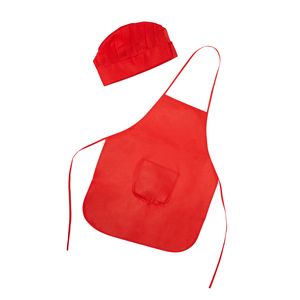 EgotierPro DE9133 - JAMIE Non-woven colour apron and hat set for children