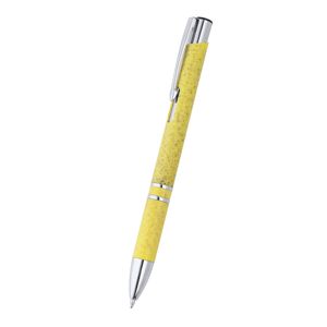 EgotierPro HW8030 - HAYEDO Push button pen made of wheat fibre and ABS with silver details