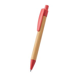 EgotierPro HW8034 - STOA Przyciskane dlugopis z bambusowym korpusem i akcesoriami z włókna pszenicznego/ABS