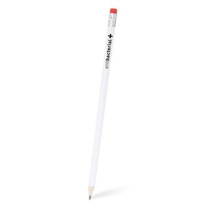 EgotierPro HW8046 - GRYFIN Crayon en bois blanc antibactérien avec gomme disponible en différentes couleurs