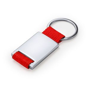 EgotierPro KO4051 - MINERAL Metal keyring with coloured polyester strap