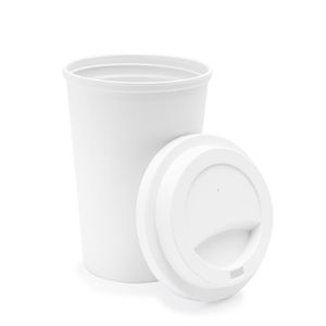 EgotierPro MD4062 - BUSTAN Reusable biodegradable PLA glass with screw cap and a capacity of 450 ml