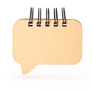 EgotierPro NB8057 - ANFI Sticky notes spiral ring pad with original design in the shape of a speech bubble