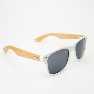 EgotierPro SG8104 - EDEN Okulary przeciwsłoneczne o atrakcyjnym wyglądzie z błyszczącą oprawką i naturalnymi bambusowymi zausznikami