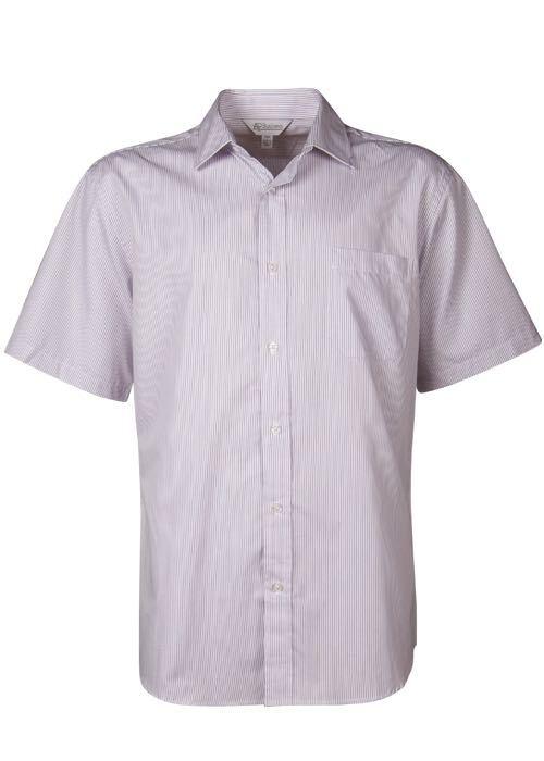 Aussie Pacific 1900S -  Henley Striped Short Sleeve Shirt