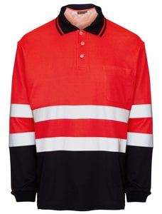 Seana 71507 - Poloshirt hi-vis l / s bicolore rdfl