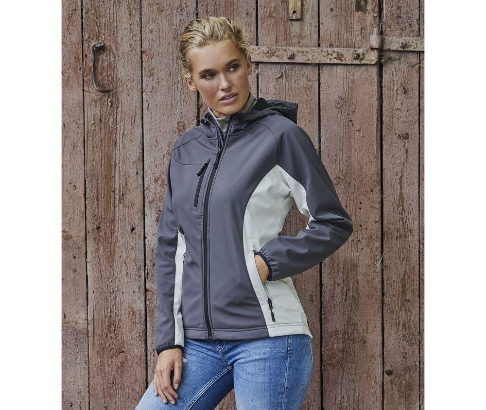 Tee Jays TJ9515 - Women's 3-Layer Hooded Softshell Jacket