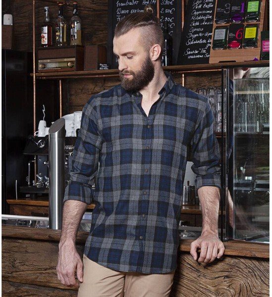 Urban-Style-mens-checked-shirt-Wordans