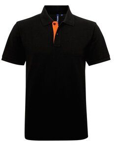 ASQUITH AND FOX AQ012 - MENS CLASSIC FIT CONTRAST POLO SHIRT