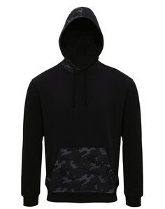 ASQUITH AND FOX AQ047 - MENS CAMO TRIMMED HOODIE