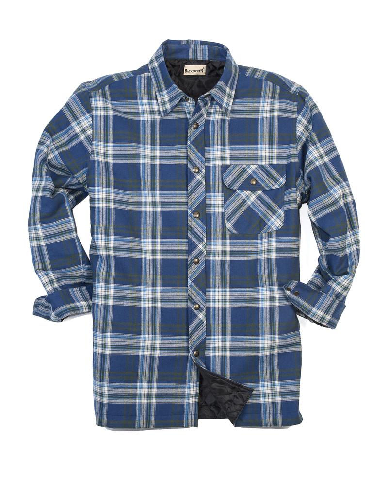 Backpacker BP7002T - Men's Tall Flannel Shirt Jacket with Quilt Lining