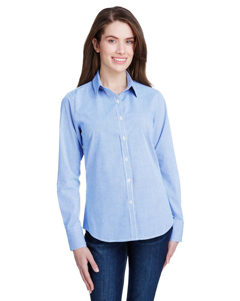 Artisan Collection by Reprime RP320 - Ladies Microcheck Gingham Long-Sleeve Cotton Shirt