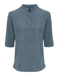 PREMIER WORKWEAR PR685 - VERBENA LINEN LOOK BUTTON UP BEAUTY TUNIC