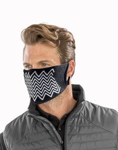RESULT PPE RV015X - (NON-PPE) NATURAL YARN ANTIBACTERIAL ZIGZAG FACE MASK