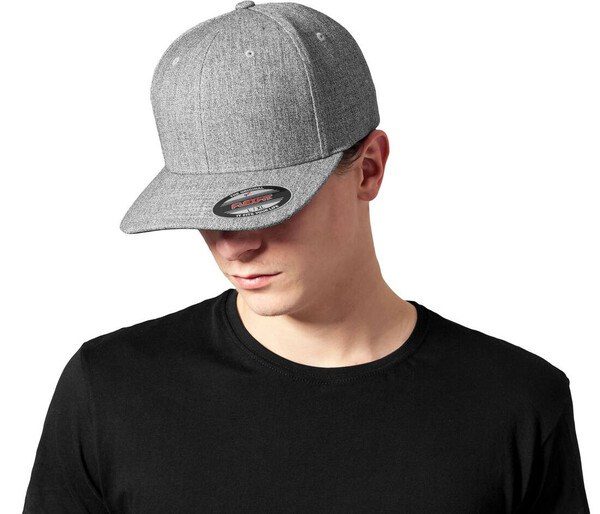 Flexfit 6277PS - Gorra Unisex de 6 Paneles Flexit Heather