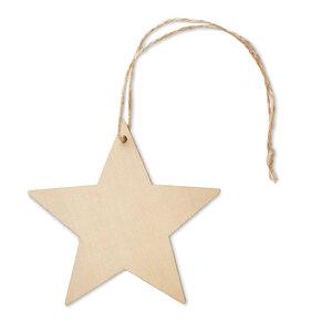 GiftRetail CX1476 - ESTY Wooden star shaped hanger