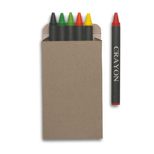 GiftRetail IT2172 - BRABO Eco-Friendly Non-Toxic Wax Crayons Set of 6