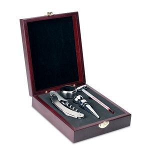 GiftRetail IT2658 - PREMIUM Classic wine set in wooden box