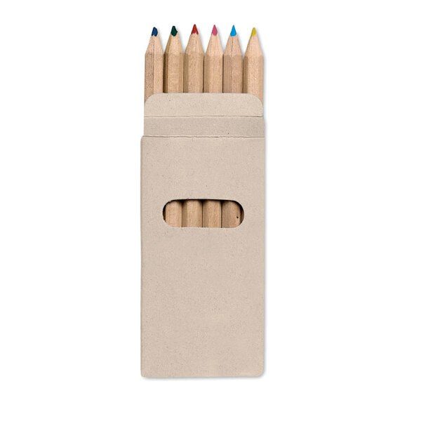 GiftRetail KC2478 - ABIGAIL Premium 6-Pack Colored Pencils in Compact Abigail Box