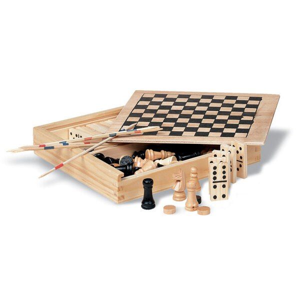 GiftRetail KC2941 - TRIKES 4 juegos en caja de madera