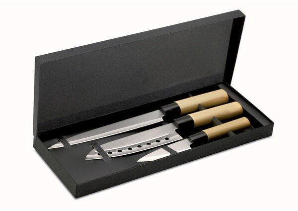 GiftRetail KC6841 - TAKI Set cuchillos estilo Japonés