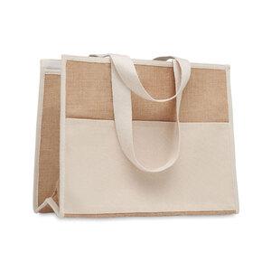 GiftRetail MO6160 - CAMPO DE GELI Jute-Canvas Shopping Tasche