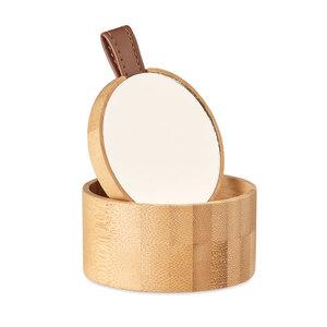 GiftRetail MO6303 - TREASURE Bamboo mirror jewellery box