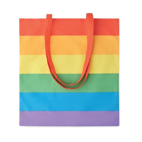 GiftRetail MO6353 - BOREALIS Eco-Friendly Rainbow Cotton Tote Bag 200 gr/m²