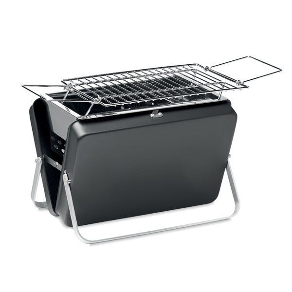 GiftRetail MO6358 - BBQ TO GO Stainless Steel Portable BBQ with Stand and Grill