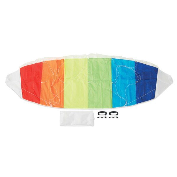 GiftRetail MO6433 - ARC Colorful Ripstop Rainbow Kite with Handles in Pouch