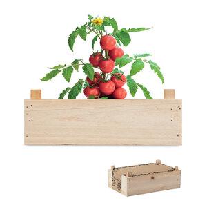 GiftRetail MO6498 - TOMATO Tomato kit in wooden crate