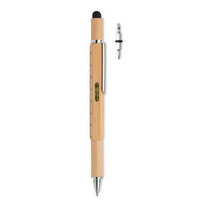 midocean MO6559 - TOOLBAM Bambusowy długopis z poziomicą