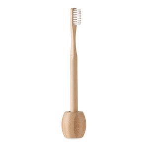 GiftRetail MO6604 - KUILA Bamboo tooth brush with stand