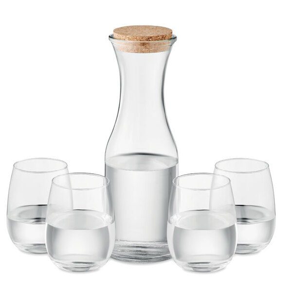 GiftRetail MO6656 - PICCADILLY Eco-Friendly Recycled Glass Carafe and Glasses Set