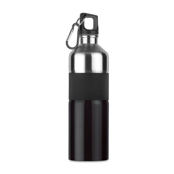 GiftRetail MO7490 - TENERE 750 ml Stainless Steel Bottle with Carabiner Hook