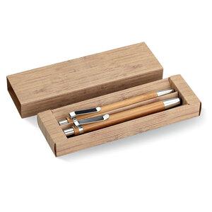 GiftRetail MO8111 - BAMBOOSET Bamboo pen and pencil set