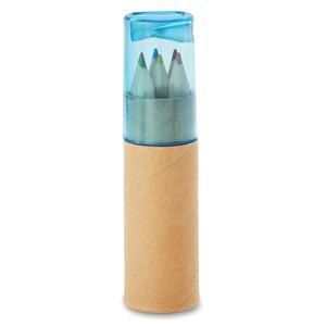GiftRetail MO8580 - PETIT LAMBUT Tube de 6 crayons de couleur