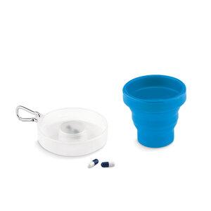 GiftRetail MO9196 - CUP PILL Tasse pliable avec pilulier